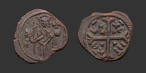 Odysseus Numismatique Monnaies Féodales Croisades NORMANDS DE SICILE - ROGER II • Follaro