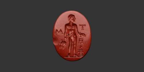 Odysseus Numismatique Glyptique Pierres Gravées BONUS EVENTUS - JASPE ROUGE • Intaille Romaine