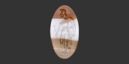 Odysseus Numismatique Glyptique Pierres Gravées GUERRIER - AGATE RUBANÉE • Intaille Romaine