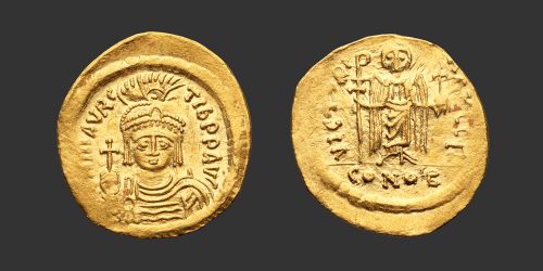 Odysseus Numismatique Monnaies Byzantines MAURICE TIBÈRE • Solidus