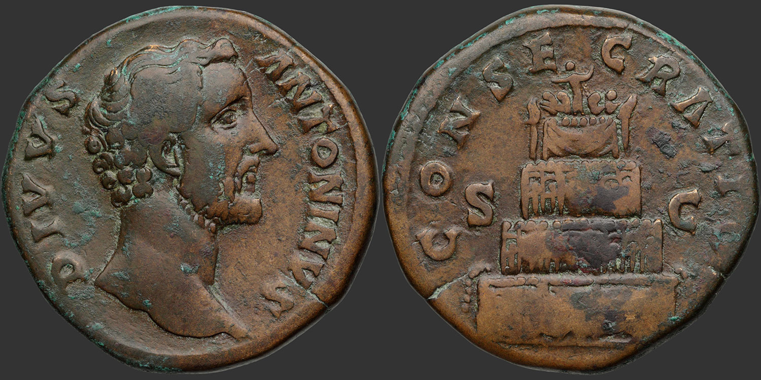 Odysseus Numismatique Monnaies Romaines Impériales DIVUS ANTONIN LE PIEUX • Sesterce